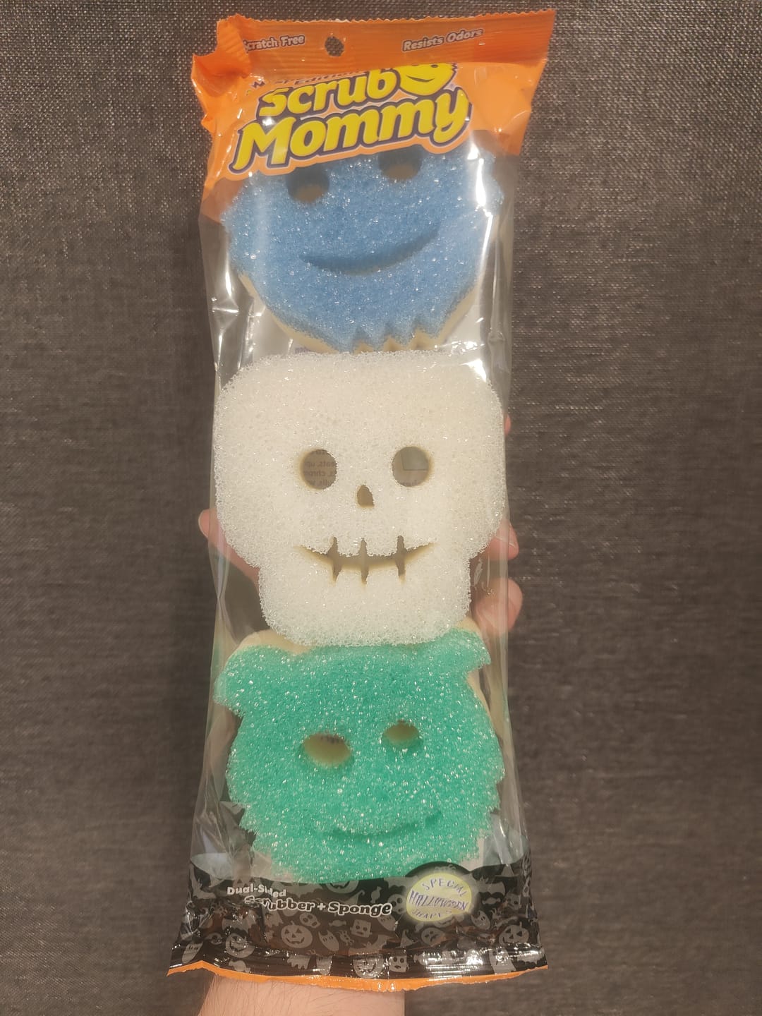 Customer photo review of Scrub Mommy Halloween Shapes 🎃 Special Edition 3-Pack! 🧟‍♂️