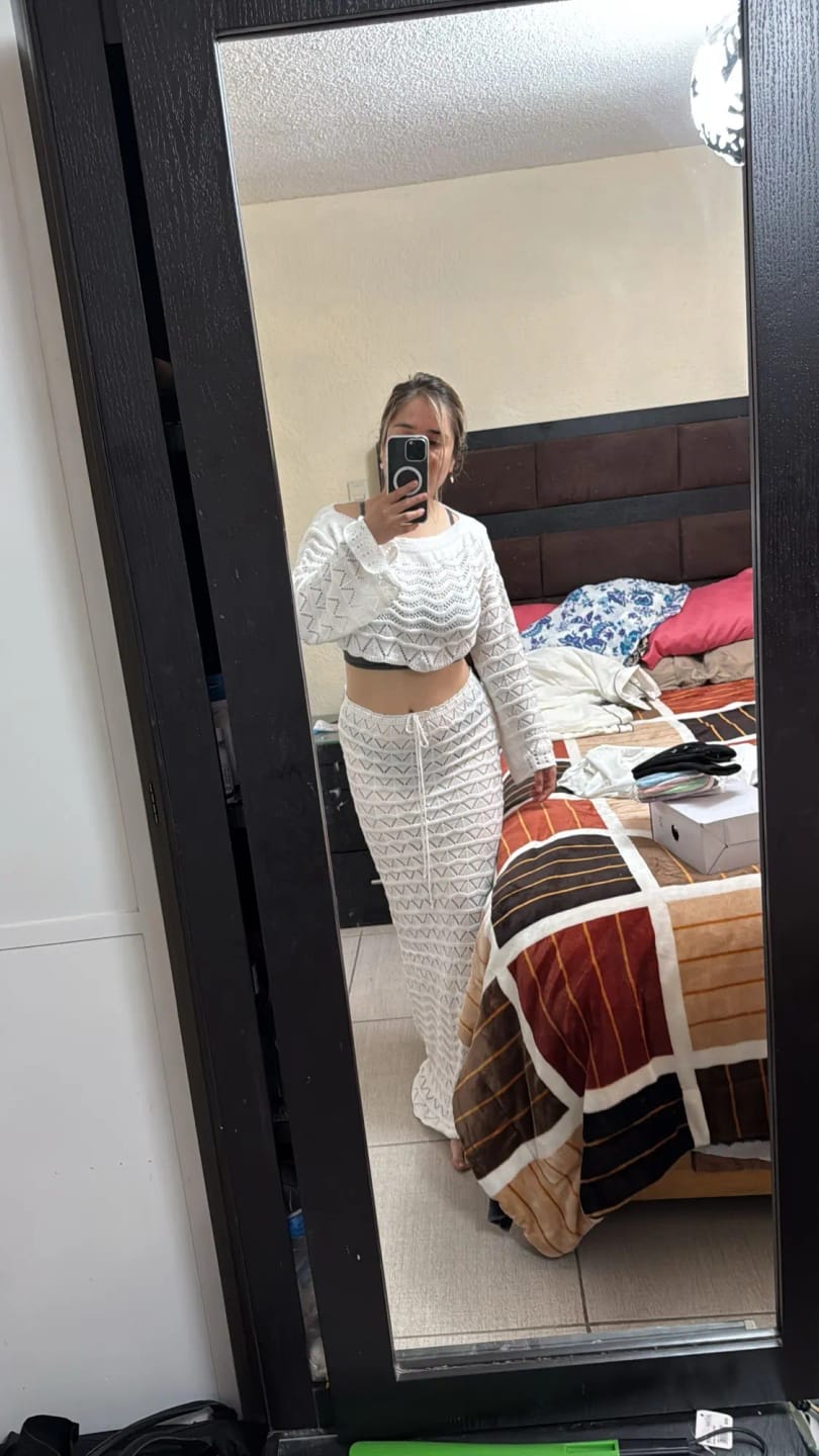 Customer photo review of Kayla Offshoulder Cover Up Skirt Set