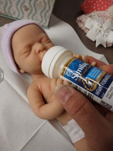 Customer photo review of 12" Preemie Full Silicone Reborn Doll – Squishy Platinum Silicone Body