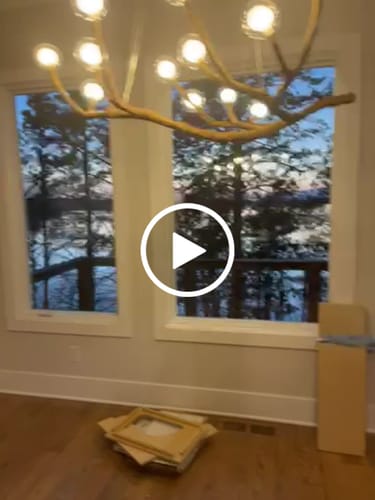 Customer video review of Scandinavian Retro Oversized Black Gold Flat Dome Metal Pendant