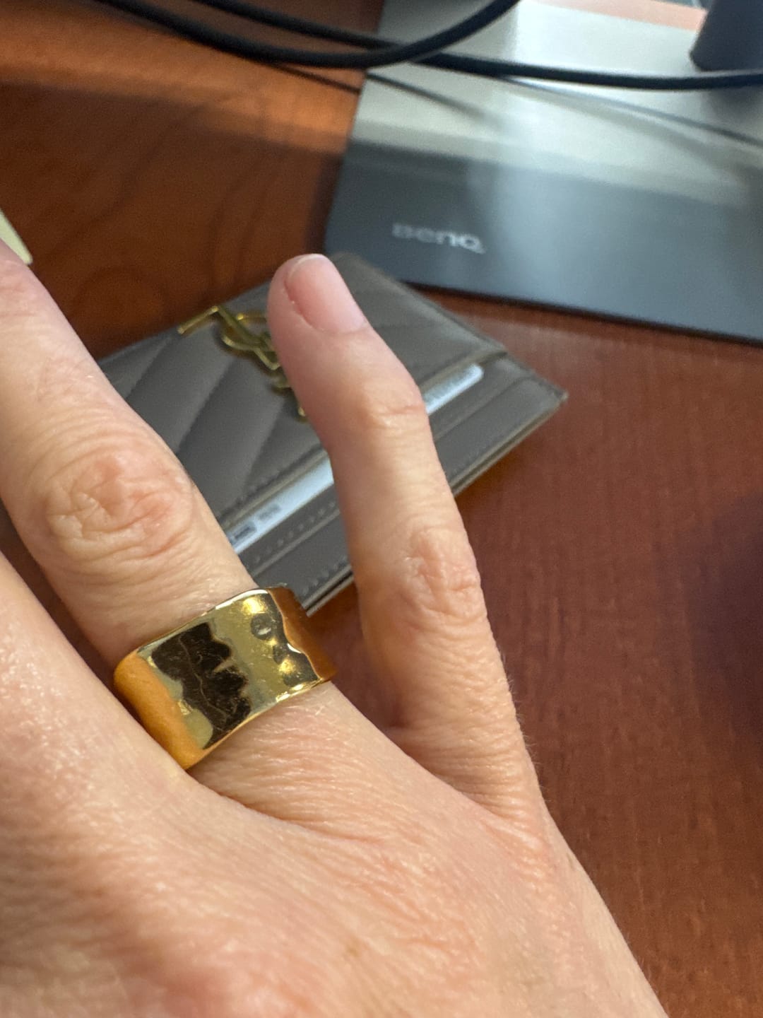 Customer photo review of Textured Band Ring