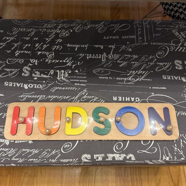 Customer photo review of Personalized Wooden Name Puzzle