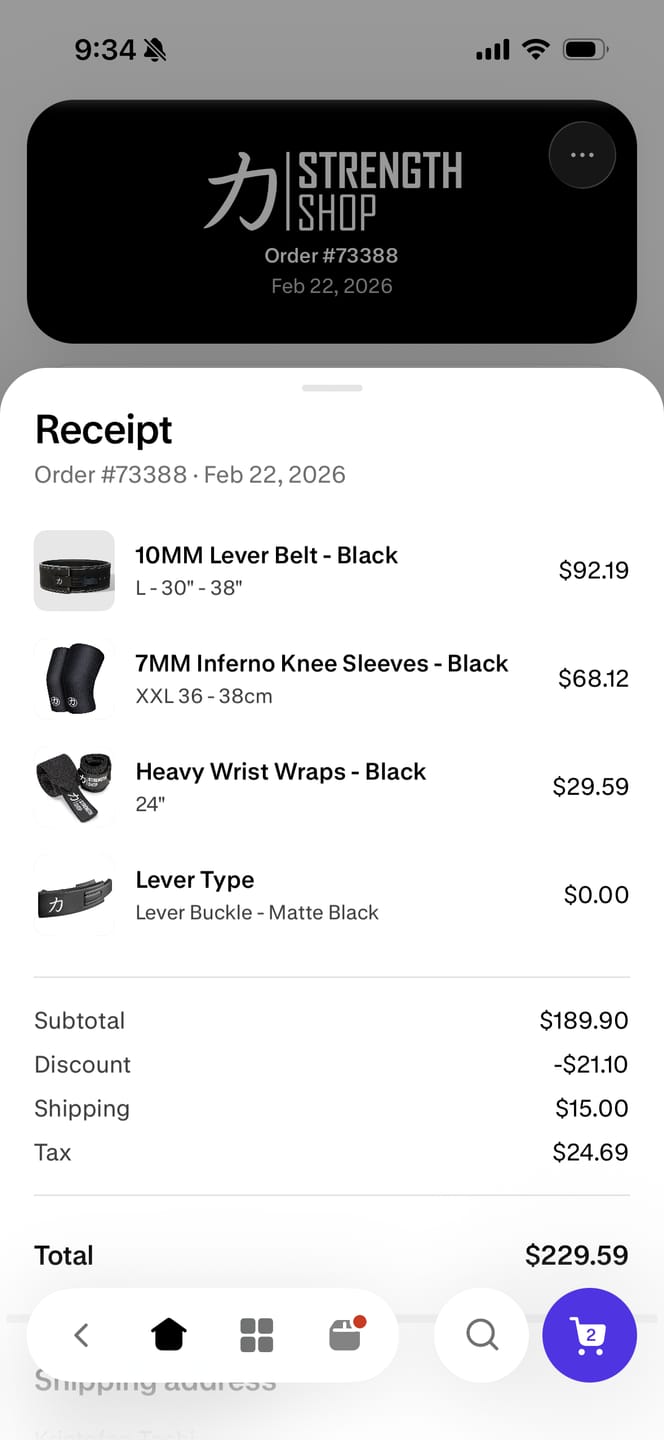 Customer photo review of 10MM Lever Belt - Black