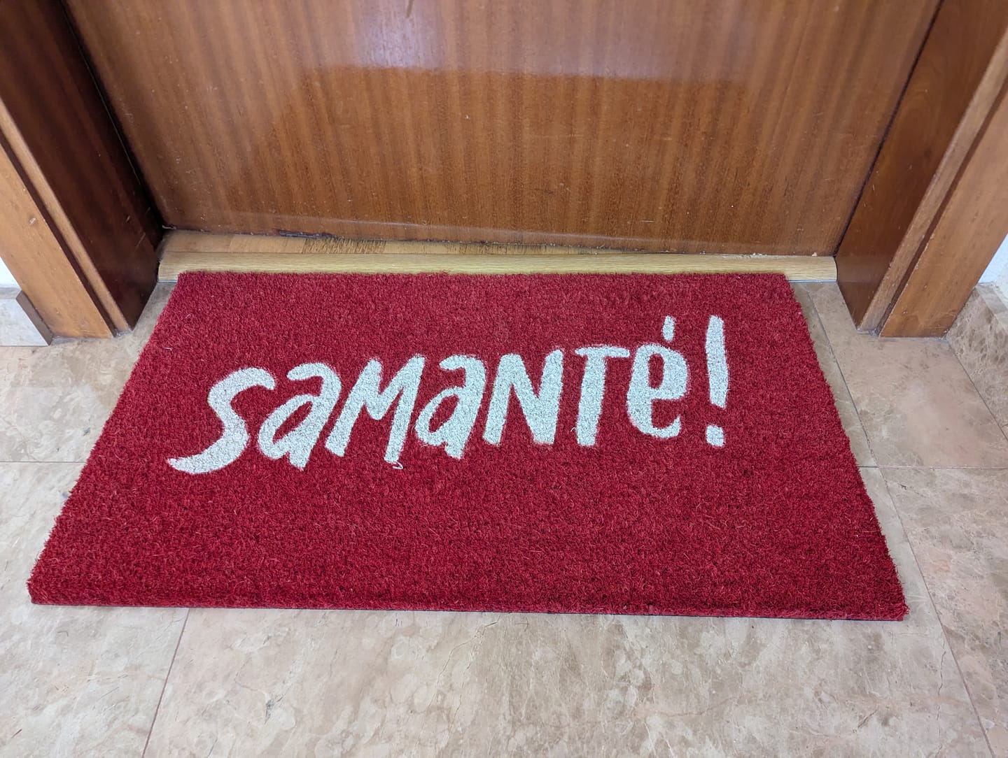 Customer photo review of Felpudo original Samanté!