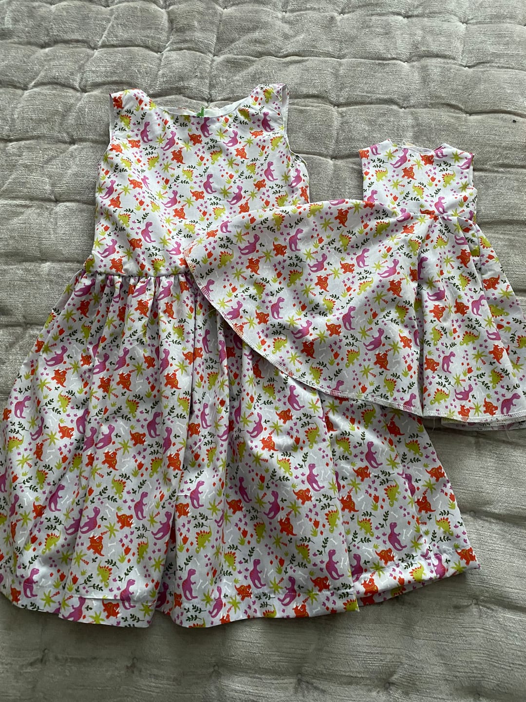 Customer photo review of Multicoloured Dinosaurs Polycotton Fabric