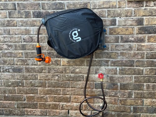 Customer photo review of Retractable Garden Hose Reel-1/2in-100ft