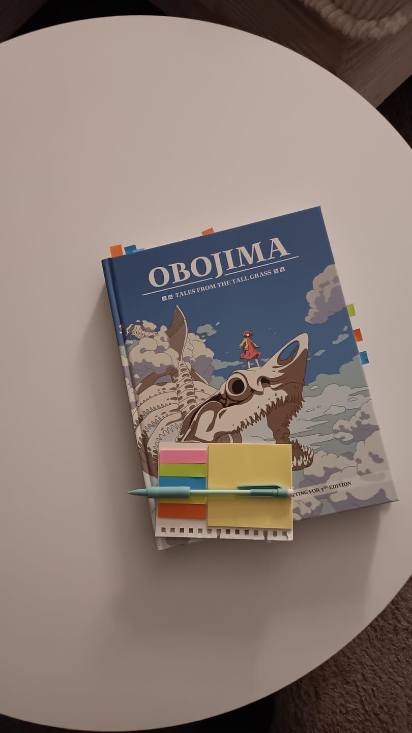 Customer photo review of Obojima: Tales from the Tall Grass – Hardcover Campaign Book