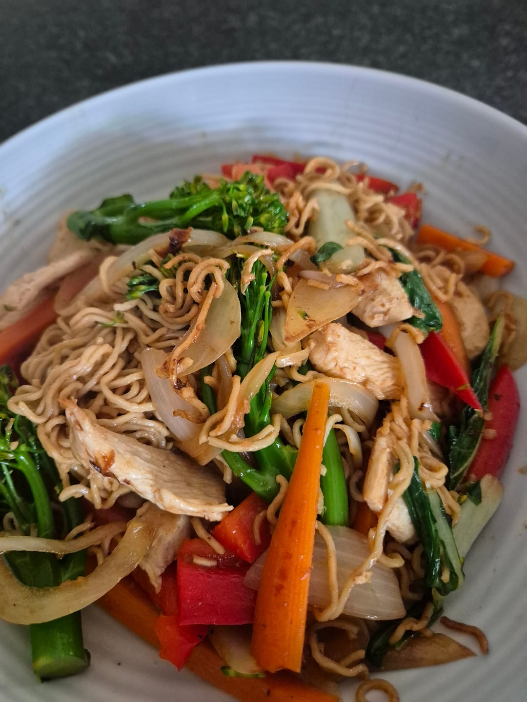 Customer photo review of Qetoe Low Carb High Protein Instant Cup Noodle - CHICKEN 12 PACK