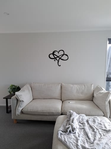 Customer photo review of Infinity Heart Wall Art