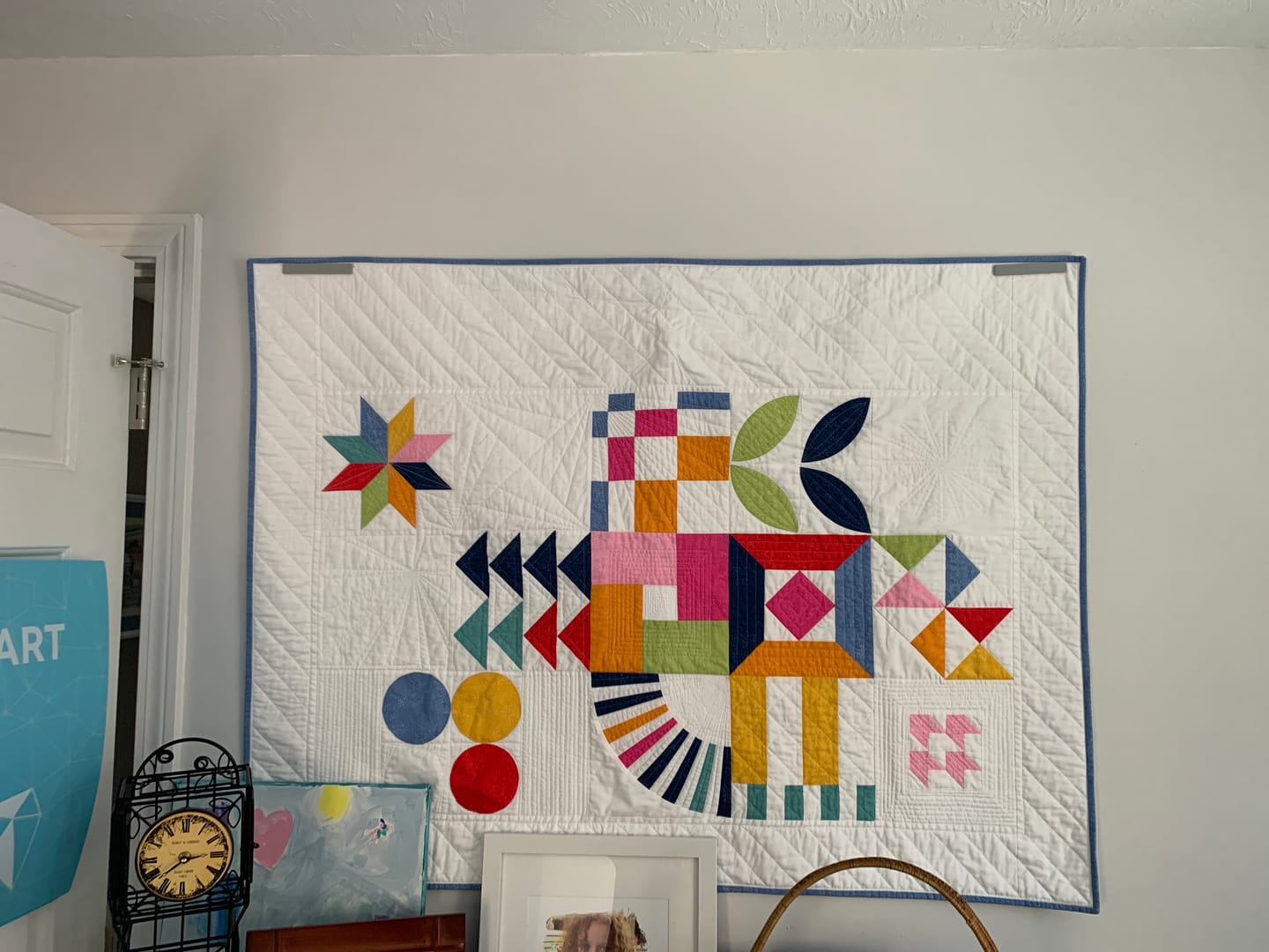 Customer photo review of Quik Hang Magnetic Quilt Hanging System