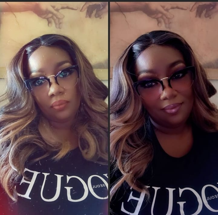 Customer photo review of Freetress Equal 5" Lace Part Wig - VALENTINO