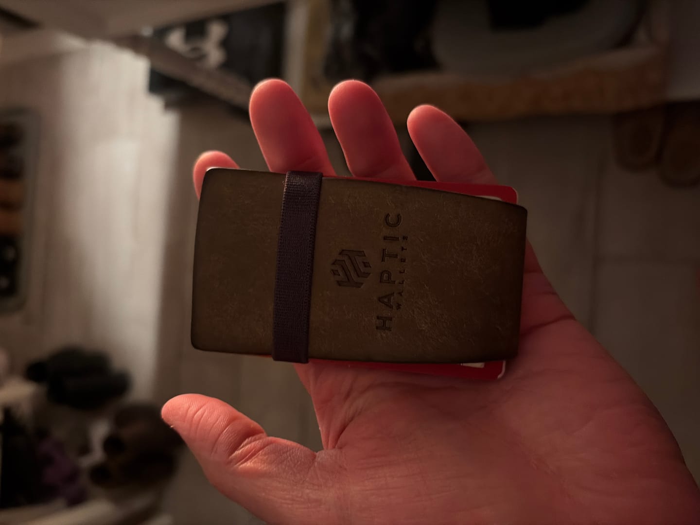 Customer photo review of The Shuffle wallet