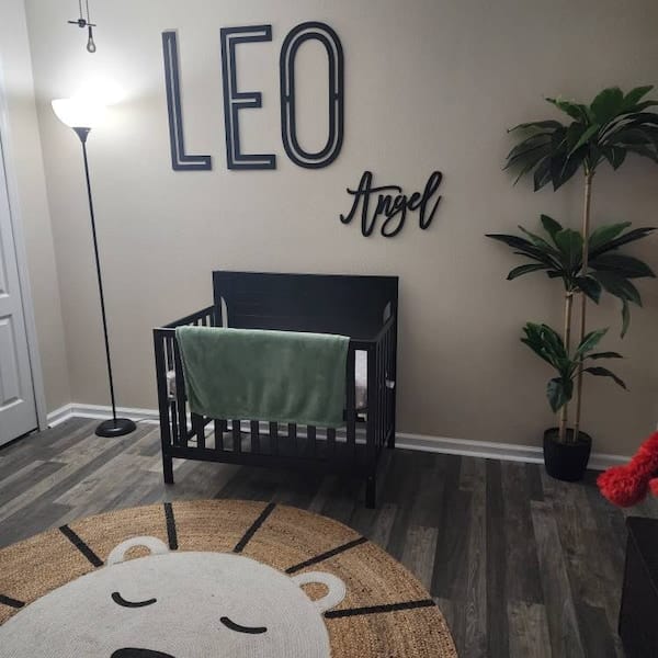 Customer photo review of First & Middle Wooden Name Sign