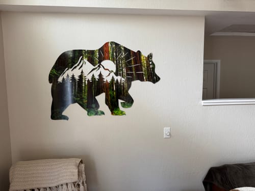 Customer photo review of Printed Bear - Metal Wall Art