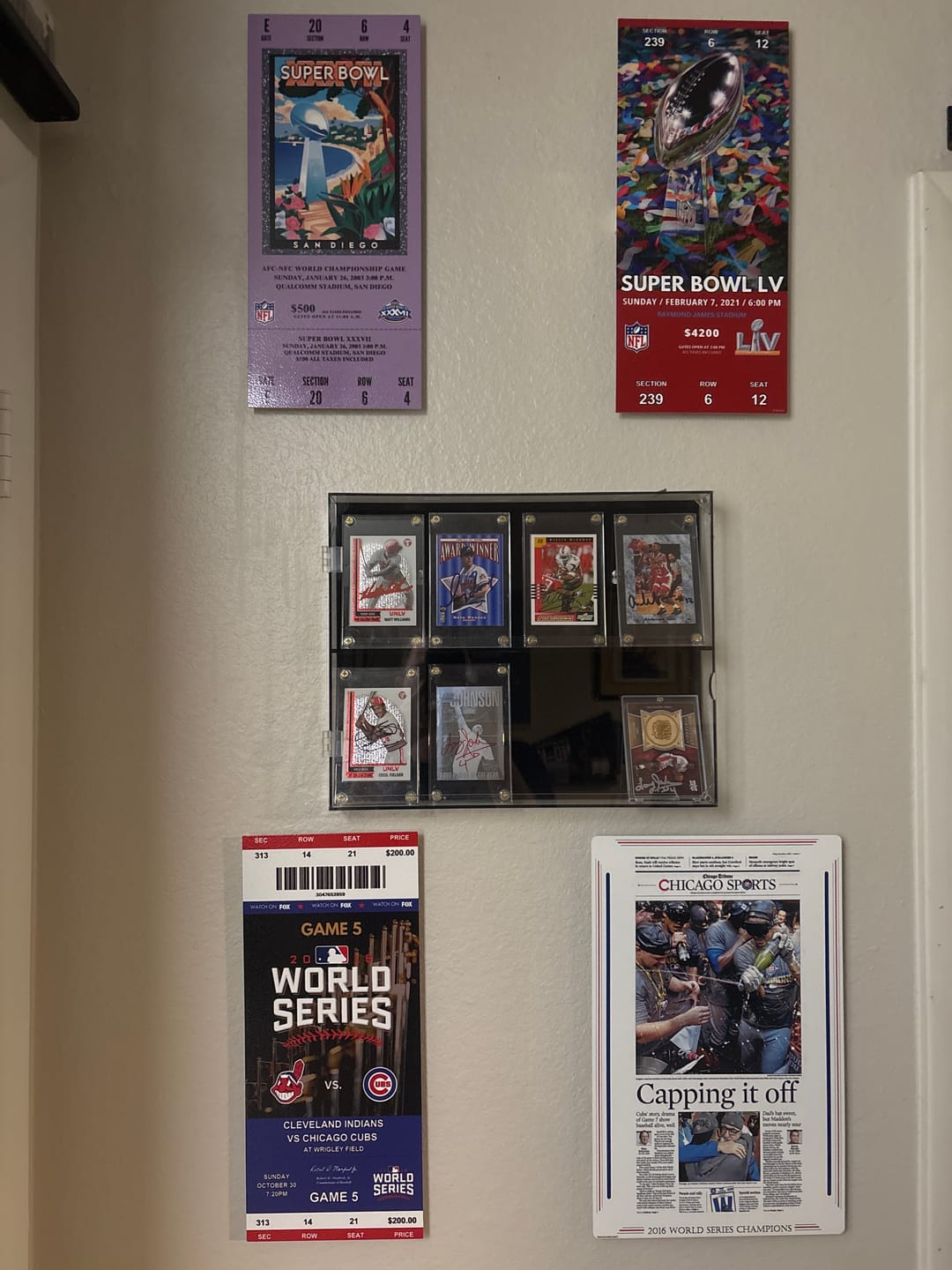 Customer photo review of Tampa Bay Buccaneers Super Bowl LV Ticket Stub Single Layer Metal Wall Art