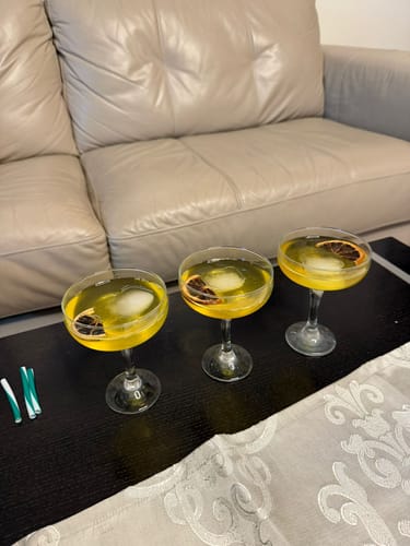 Customer photo review of מארז קוקטיילים פירותי עם זוג כוסות ואזני המן