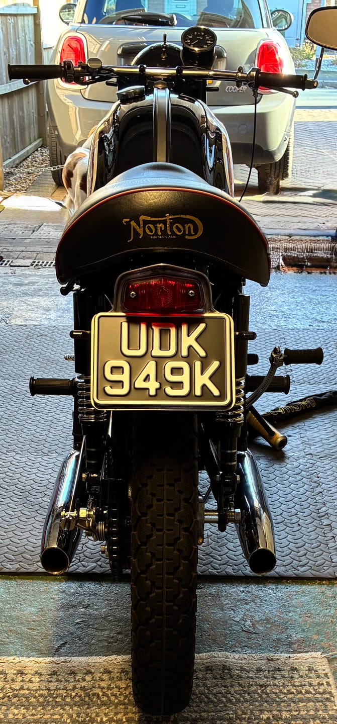 Customer photo review of Classic Metal Pressed 7×5 Motorbike Number Plate