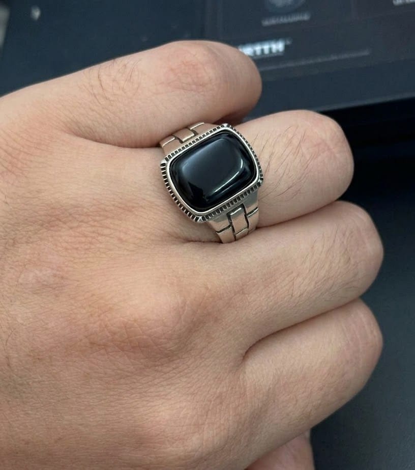Customer photo review of Set Mónaco 3 mm + Anillo Ónix — Plata 950