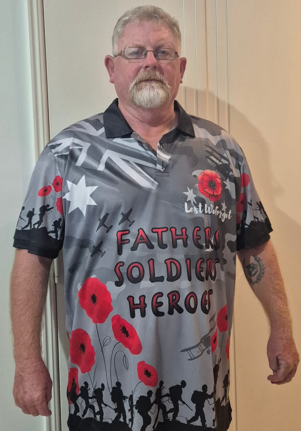 Customer photo review of Australia Anzac Polo Shirt - Custom Anzac Fathers Soldiers Heroes Polo Shirt