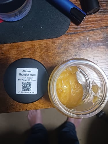 Customer photo review of Alaskan Thunder Fuck | THCA Badder