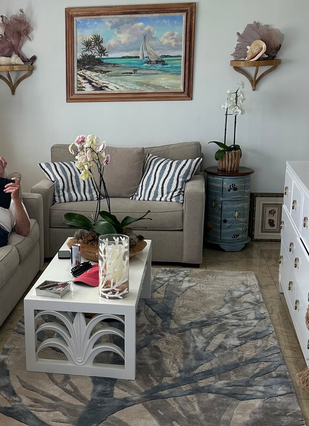 Customer photo review of Delray Beach Coral Rug - Silver Blue