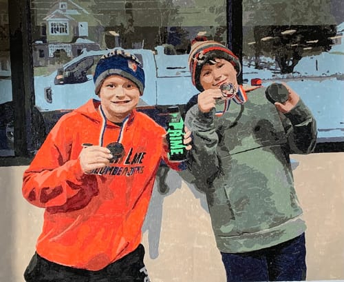 Customer photo review of Custom Paint By Numbers - Personalized Portraits Art