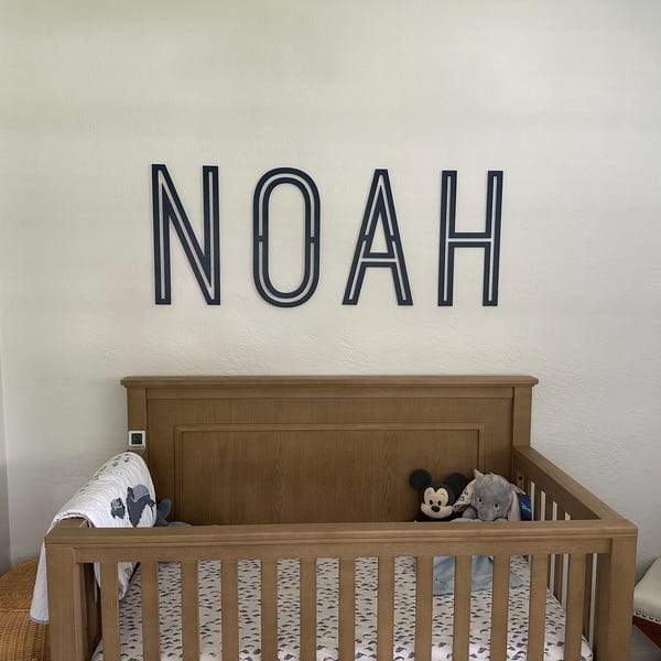Customer photo review of First & Middle Wooden Name Sign