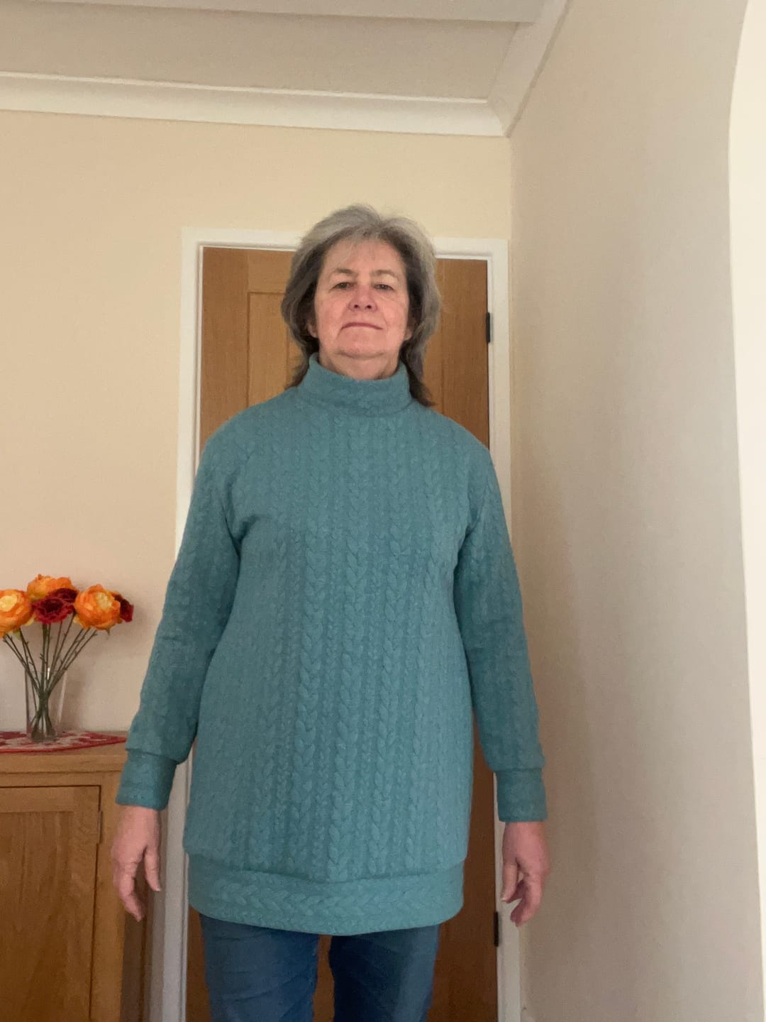 Customer photo review of Cable Knit Jersey Fabric
