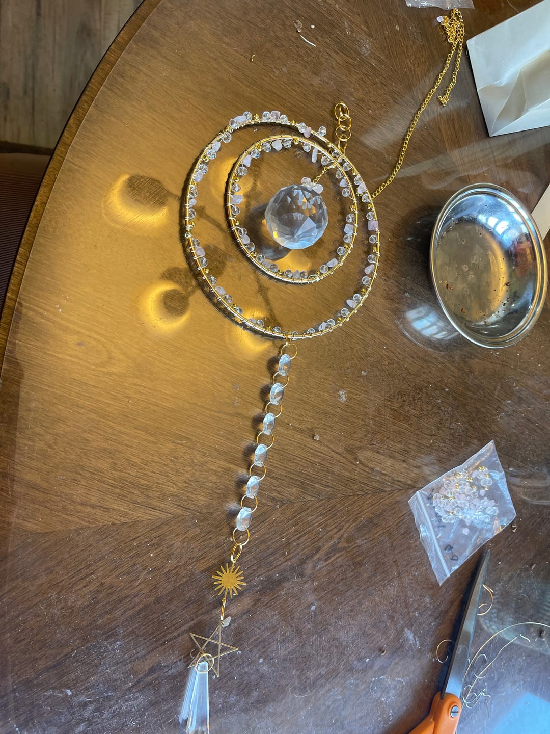 Customer photo review of Crystal Suncatcher DIY Kit with Wire Wrapping - Alanis