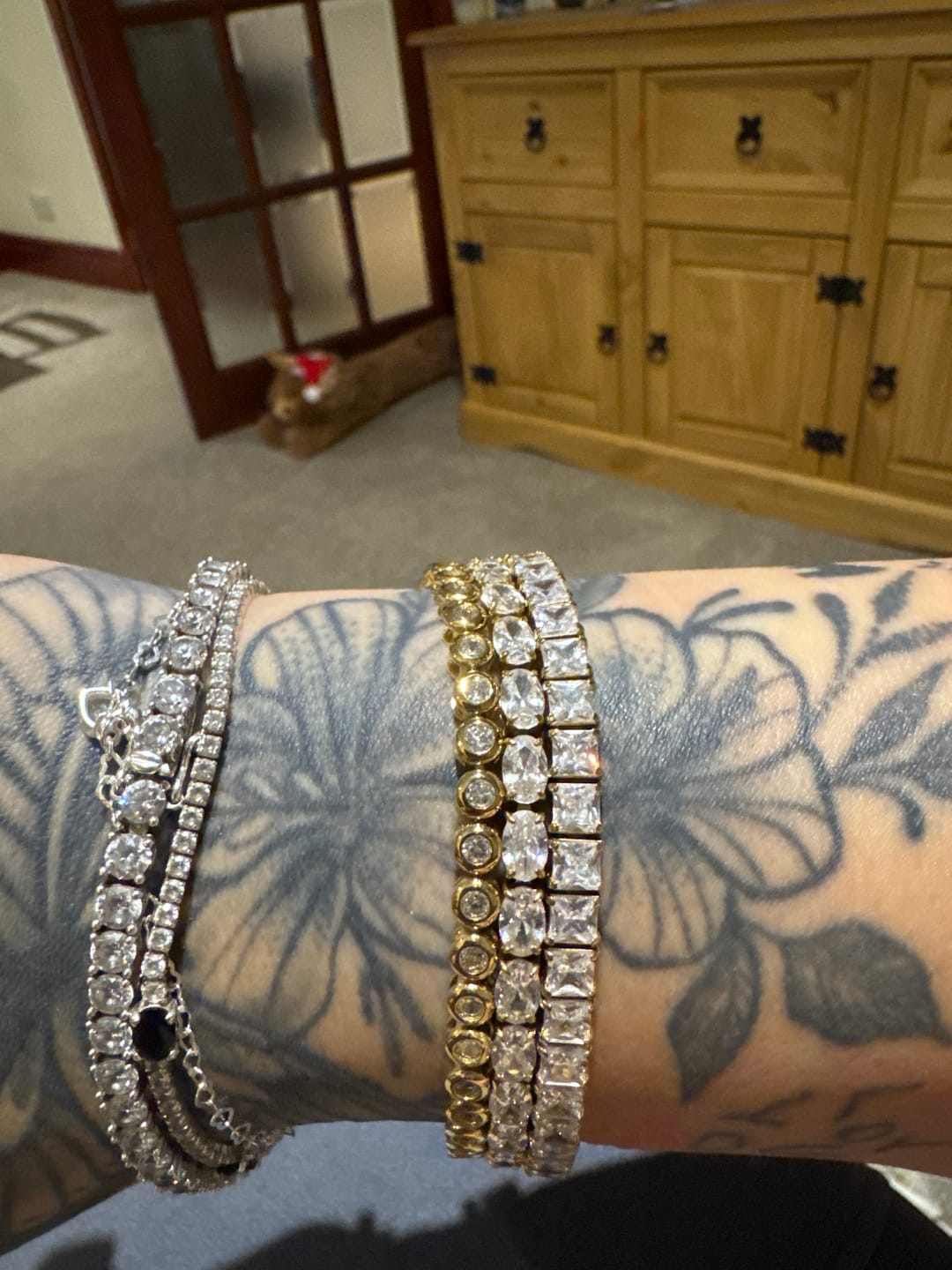 Customer photo review of Classic Bezel Tennis Bracelet