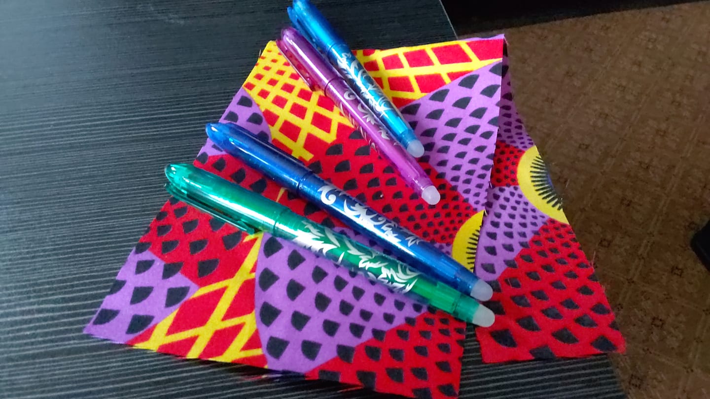 Customer photo review of Heat Erasable Fabric Markers - 8 pack