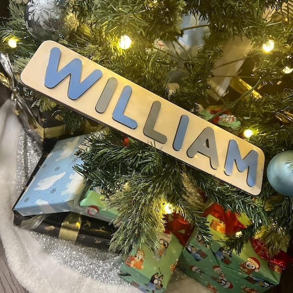 Customer photo review of Personalized Wooden Name Puzzle