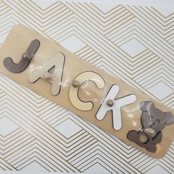 Customer photo review of Personalized Wooden Name Puzzle