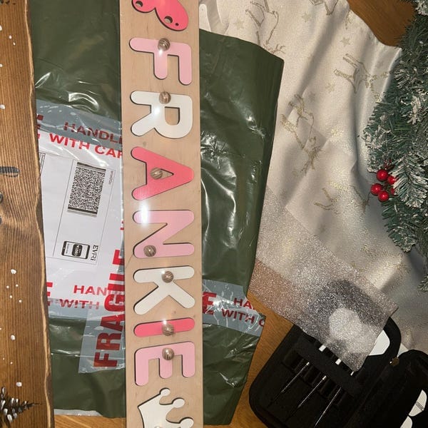 Customer photo review of Personalized Wooden Name Puzzle