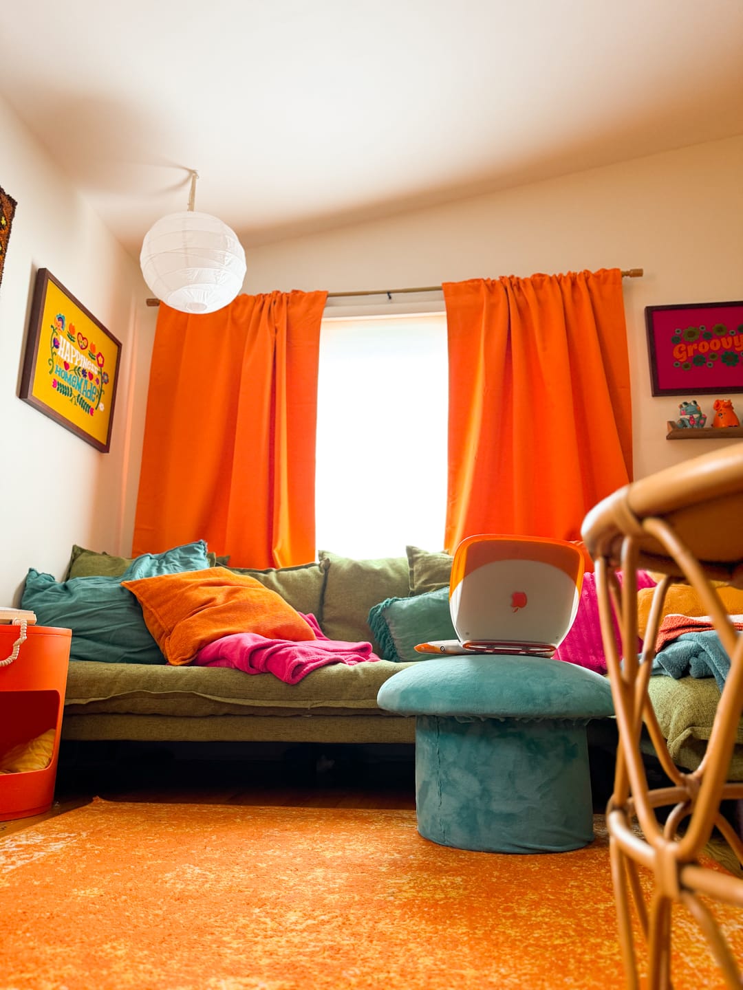 Customer photo review of SmartWings Motorized Light Filtering Roller Shades 70% Blackout Safari