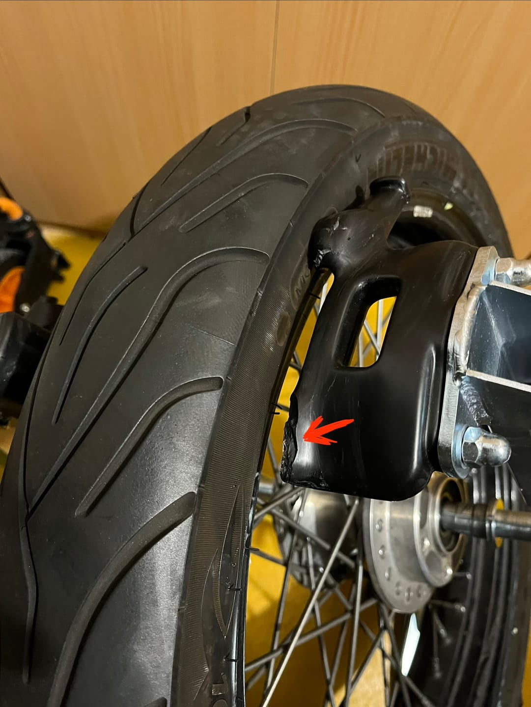 Customer photo review of STARTER Kit - Street Bike Tyre Changer