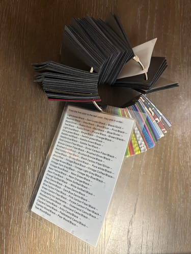 Customer photo review of Leatherette Sample Pack 70 colors
