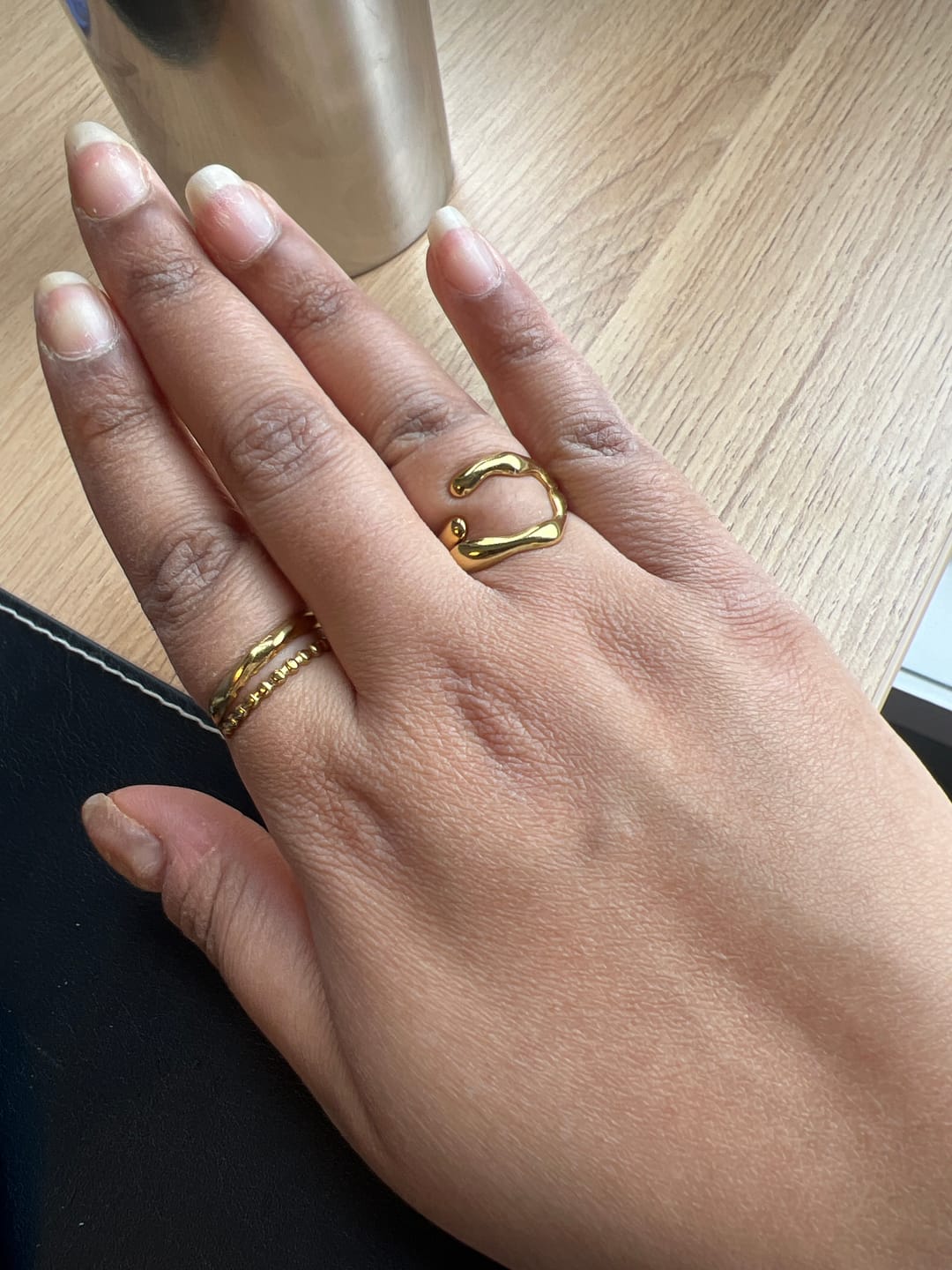Customer photo review of Clara - Claw Ring Stainless Steel