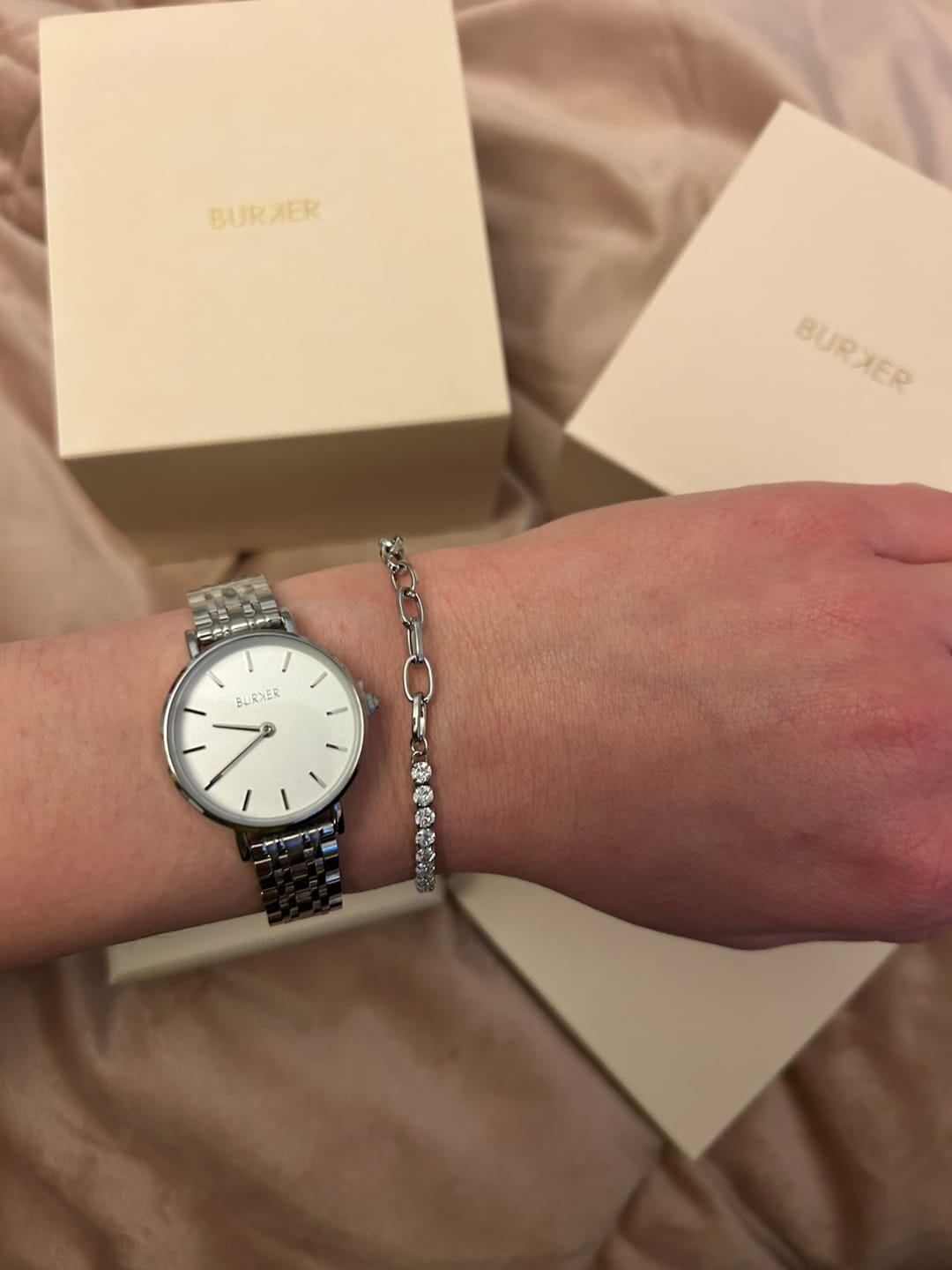 Customer photo review of Jade Silver Bracelet