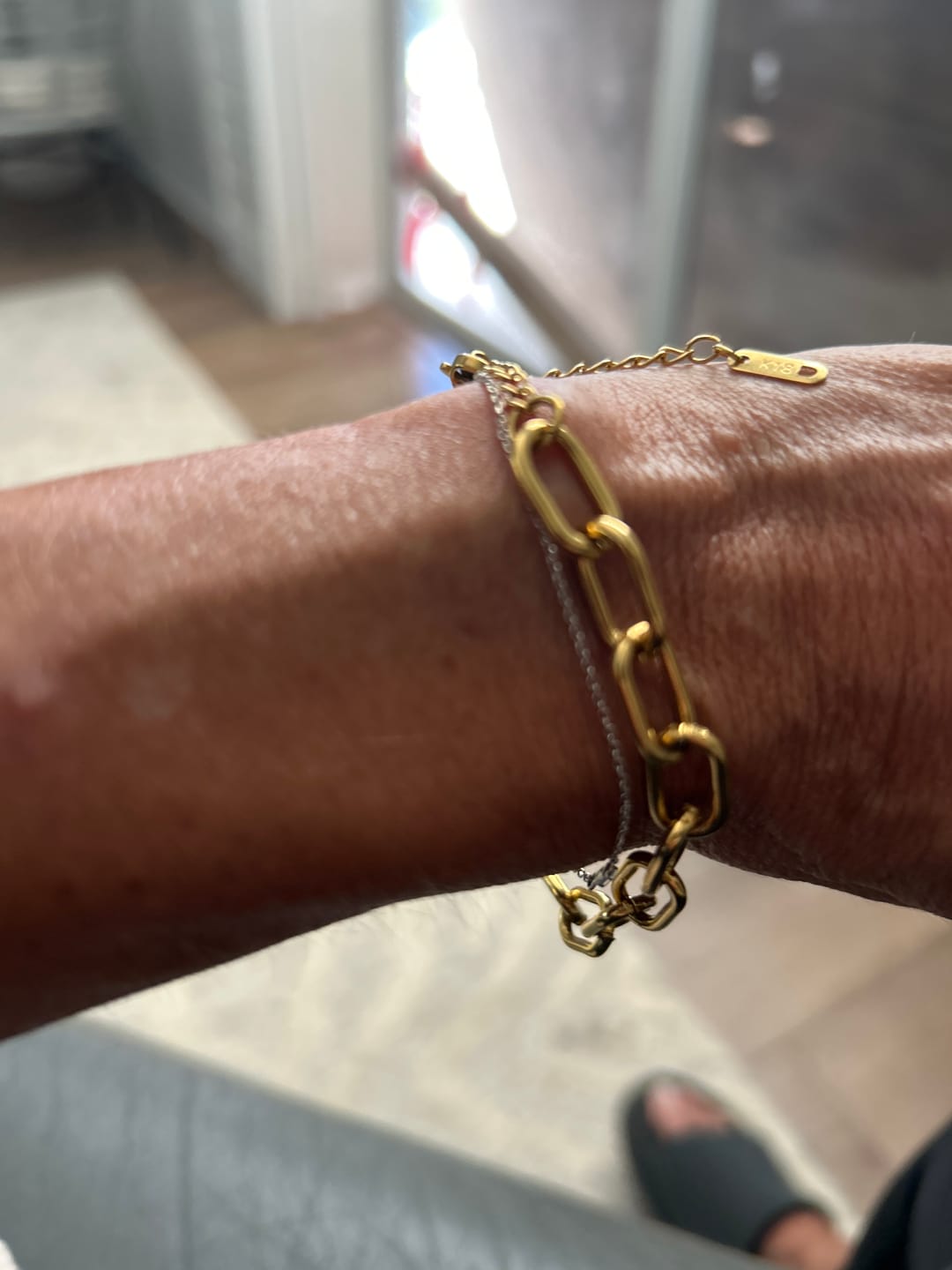 Customer photo review of Tulum Chunky Paperclip Bracelet