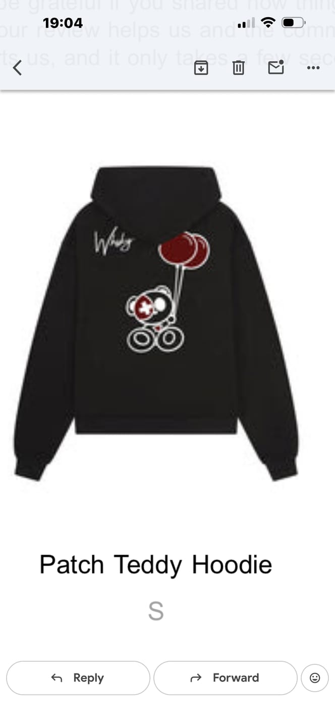 Customer photo review of Patch Teddy Hoodie