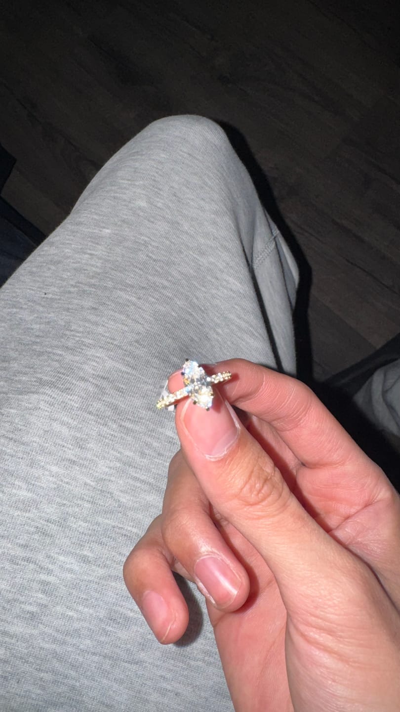 Customer photo review of Elegant 2.0Ct Marquise Cut White Gold Engagement Ring