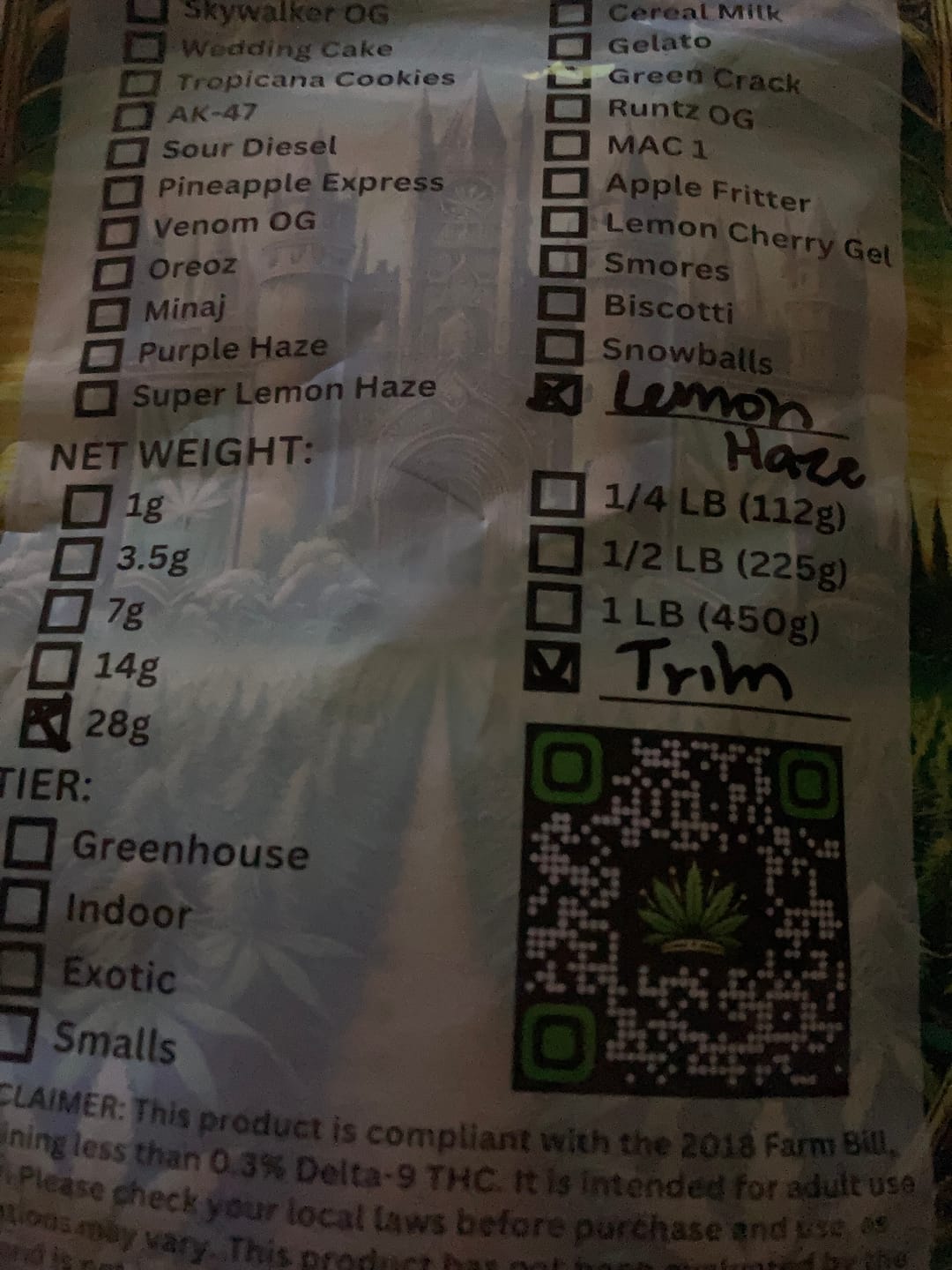 Customer photo review of Lemon Haze Indoor THCA Trim