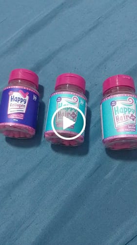 Customer video review of Happy Hair 3 Potes + 1 Colágeno Grátis