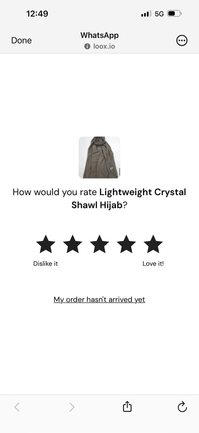 Customer photo review of Lightweight Crystal Shawl Hijab