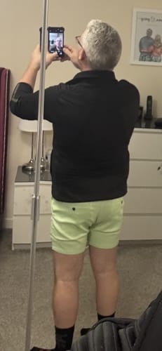 Customer photo review of Ultra-Stretch 5" Chino Shorts - Mint