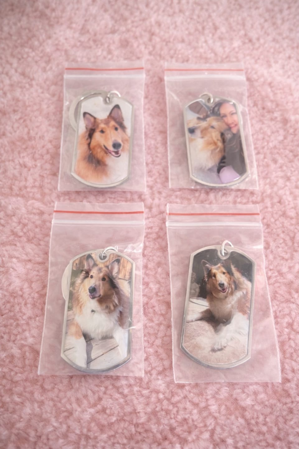 Customer photo review of Personalized Pet Keychain
