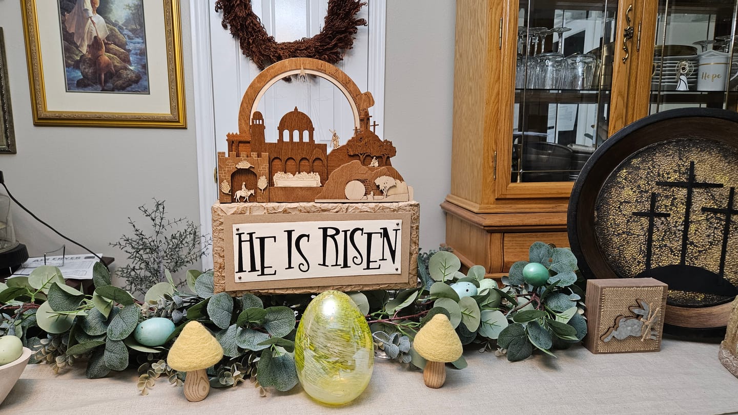 Customer photo review of Easter Creche Countdown | Light-Up + Music Display