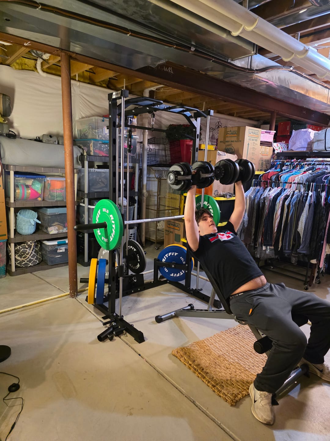 Customer photo review of RitFit PSR05 2.0 Smith Machine Home Gym Package