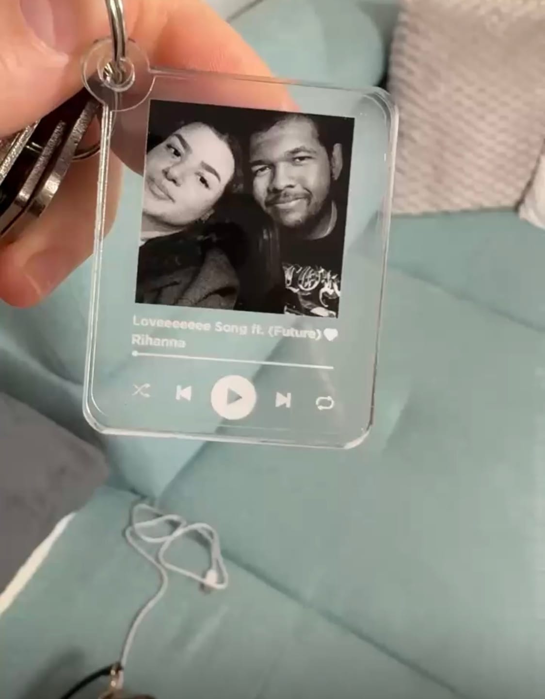 Customer photo review of MusicPrinted Song Schlüsselanhänger mit Foto